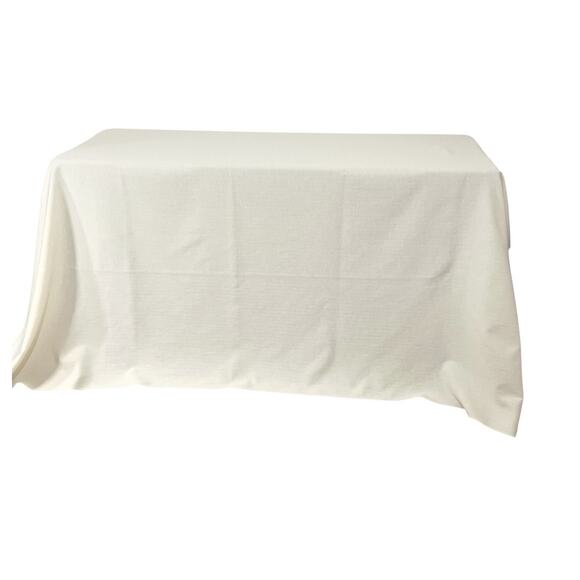 Ralph Lauren Tablecloth Oblong 80 x 56 Light Creamy Beige Cotton Blend Weave - Picture 2 of 8